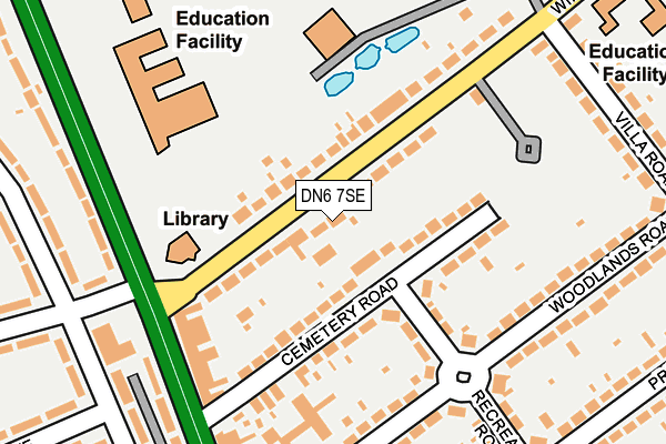 DN6 7SE map - OS OpenMap – Local (Ordnance Survey)