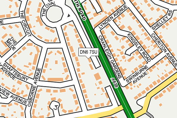 DN6 7SU map - OS OpenMap – Local (Ordnance Survey)