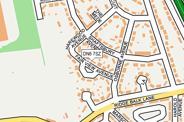 DN6 7SZ map - OS OpenMap – Local (Ordnance Survey)