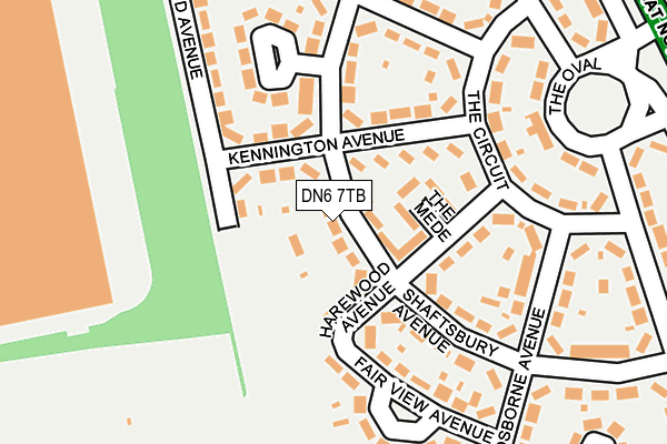 DN6 7TB map - OS OpenMap – Local (Ordnance Survey)