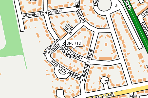 DN6 7TD map - OS OpenMap – Local (Ordnance Survey)