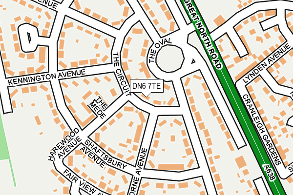 DN6 7TE map - OS OpenMap – Local (Ordnance Survey)
