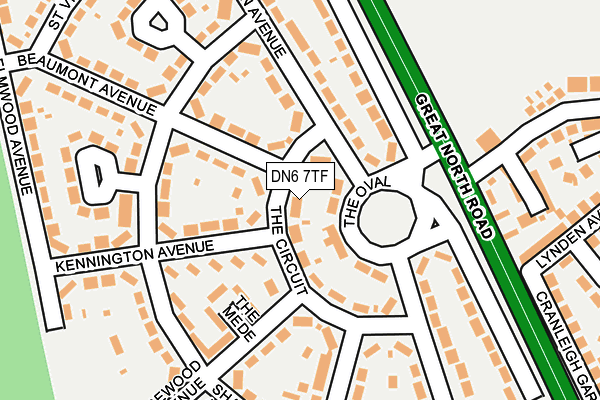 DN6 7TF map - OS OpenMap – Local (Ordnance Survey)