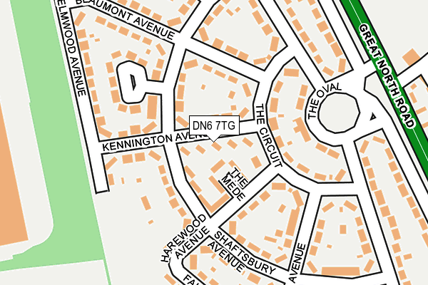 DN6 7TG map - OS OpenMap – Local (Ordnance Survey)