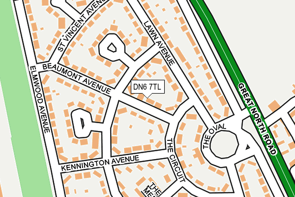DN6 7TL map - OS OpenMap – Local (Ordnance Survey)