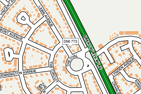 DN6 7TS map - OS OpenMap – Local (Ordnance Survey)