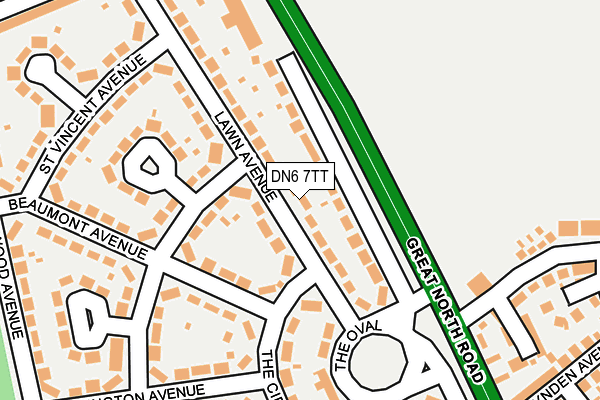 DN6 7TT map - OS OpenMap – Local (Ordnance Survey)