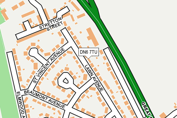 DN6 7TU map - OS OpenMap – Local (Ordnance Survey)