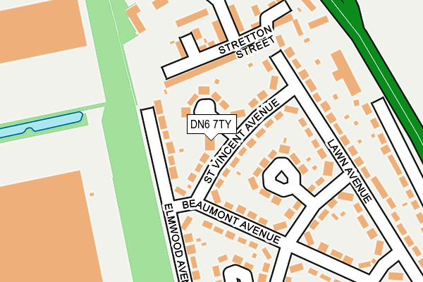 DN6 7TY map - OS OpenMap – Local (Ordnance Survey)