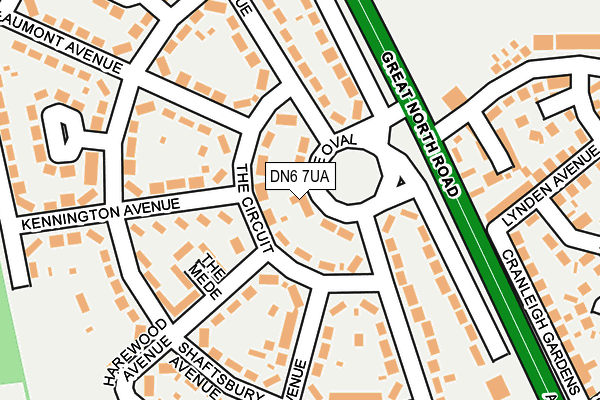 DN6 7UA map - OS OpenMap – Local (Ordnance Survey)