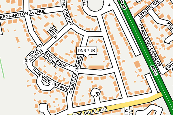 DN6 7UB map - OS OpenMap – Local (Ordnance Survey)