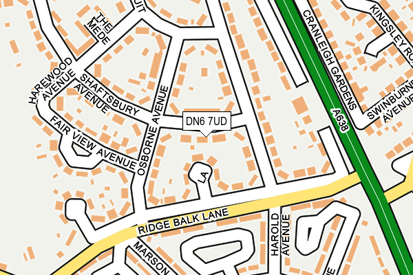 DN6 7UD map - OS OpenMap – Local (Ordnance Survey)