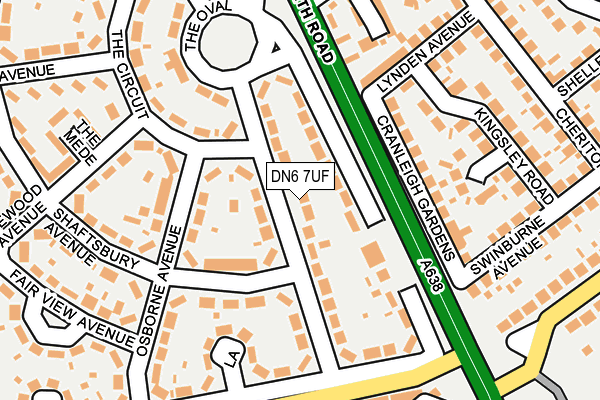 DN6 7UF map - OS OpenMap – Local (Ordnance Survey)