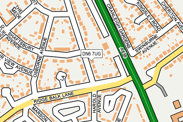 DN6 7UG map - OS OpenMap – Local (Ordnance Survey)