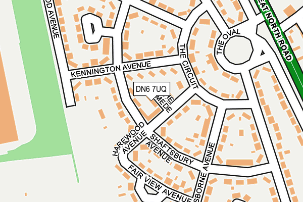 DN6 7UQ map - OS OpenMap – Local (Ordnance Survey)