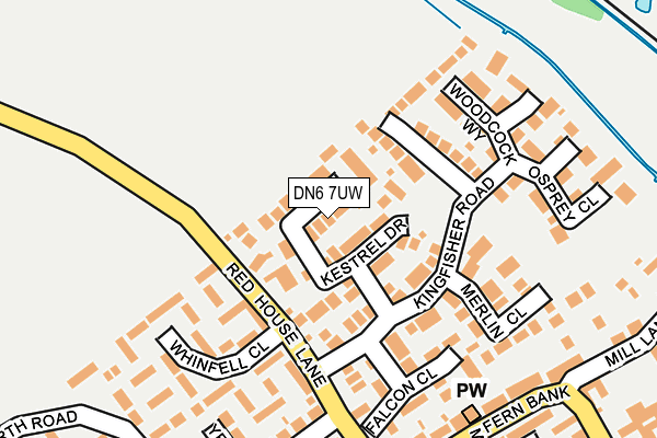 DN6 7UW map - OS OpenMap – Local (Ordnance Survey)