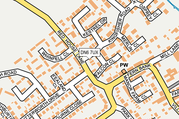 DN6 7UX map - OS OpenMap – Local (Ordnance Survey)