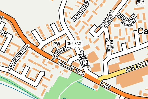 DN6 8AG map - OS OpenMap – Local (Ordnance Survey)