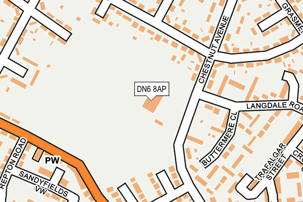 DN6 8AP map - OS OpenMap – Local (Ordnance Survey)