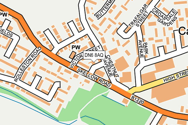 DN6 8AQ map - OS OpenMap – Local (Ordnance Survey)