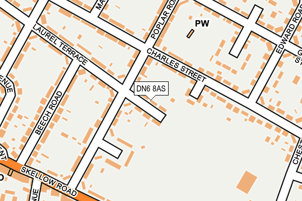 DN6 8AS map - OS OpenMap – Local (Ordnance Survey)