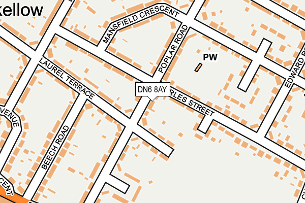 DN6 8AY map - OS OpenMap – Local (Ordnance Survey)