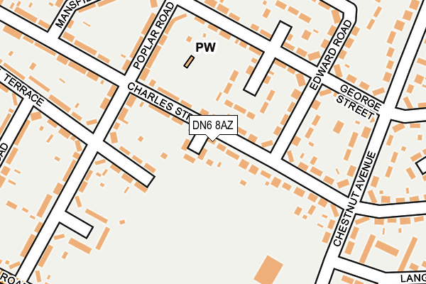 DN6 8AZ map - OS OpenMap – Local (Ordnance Survey)