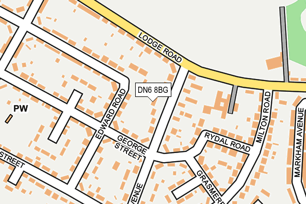 DN6 8BG map - OS OpenMap – Local (Ordnance Survey)