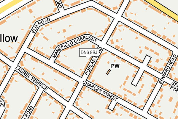DN6 8BJ map - OS OpenMap – Local (Ordnance Survey)