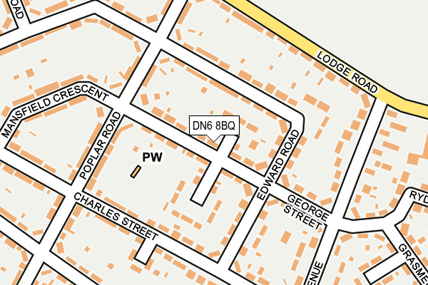 DN6 8BQ map - OS OpenMap – Local (Ordnance Survey)