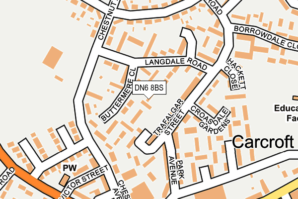 DN6 8BS map - OS OpenMap – Local (Ordnance Survey)