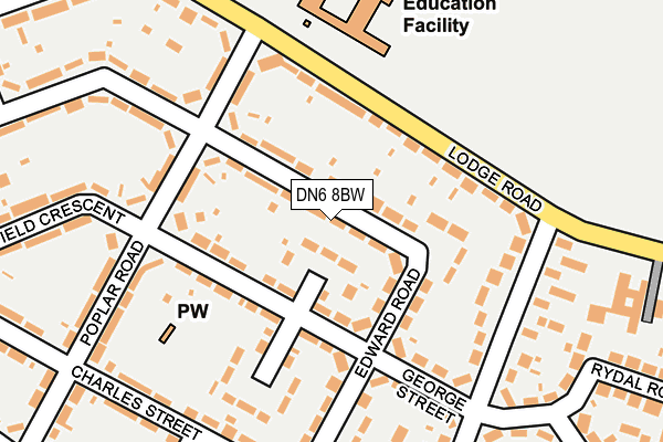 DN6 8BW map - OS OpenMap – Local (Ordnance Survey)