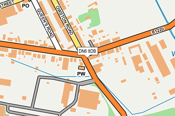 DN6 8DB map - OS OpenMap – Local (Ordnance Survey)