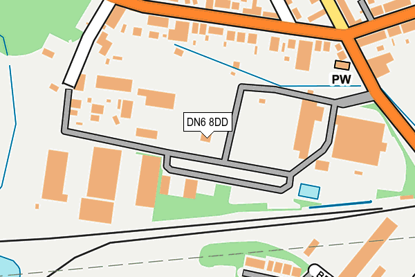 DN6 8DD map - OS OpenMap – Local (Ordnance Survey)