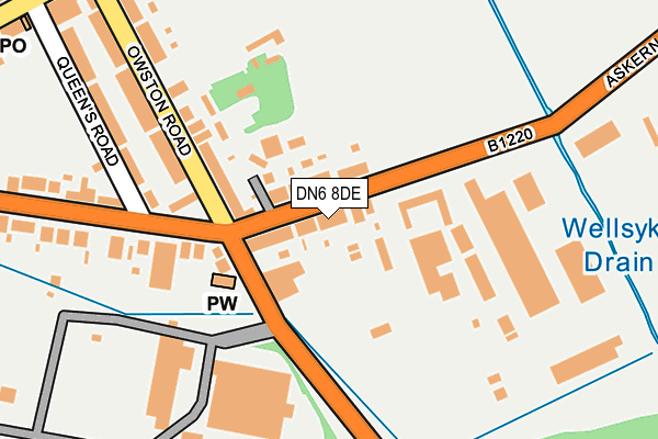 DN6 8DE map - OS OpenMap – Local (Ordnance Survey)