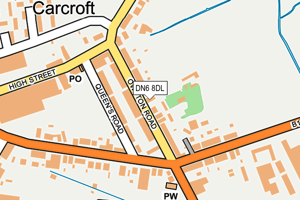 DN6 8DL map - OS OpenMap – Local (Ordnance Survey)