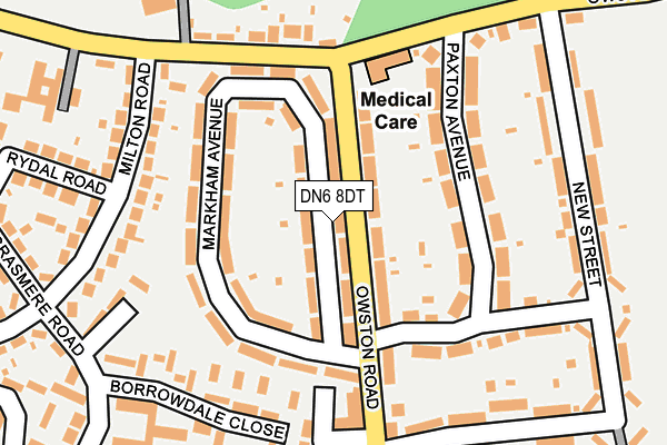 DN6 8DT map - OS OpenMap – Local (Ordnance Survey)