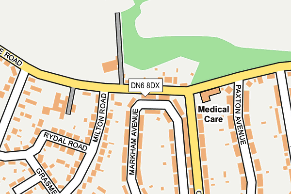 DN6 8DX map - OS OpenMap – Local (Ordnance Survey)