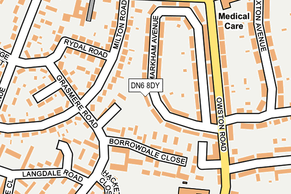 DN6 8DY map - OS OpenMap – Local (Ordnance Survey)