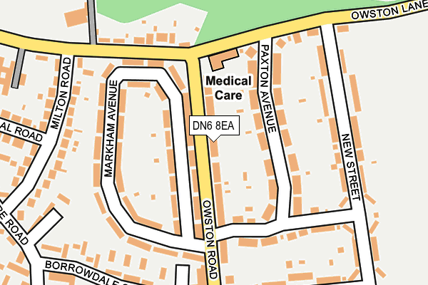 DN6 8EA map - OS OpenMap – Local (Ordnance Survey)