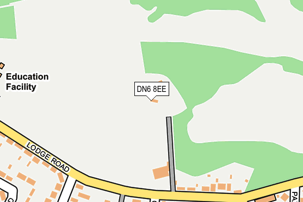 DN6 8EE map - OS OpenMap – Local (Ordnance Survey)