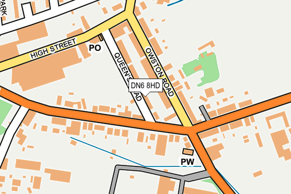 DN6 8HD map - OS OpenMap – Local (Ordnance Survey)