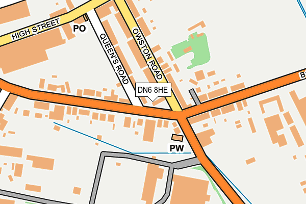 DN6 8HE map - OS OpenMap – Local (Ordnance Survey)