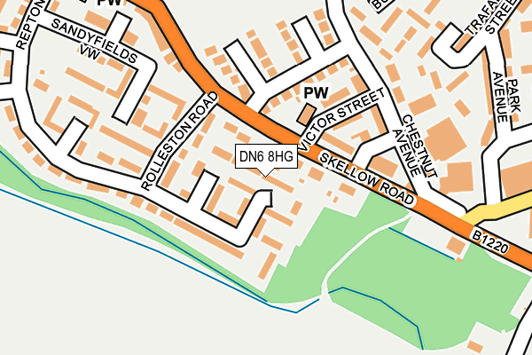 DN6 8HG map - OS OpenMap – Local (Ordnance Survey)