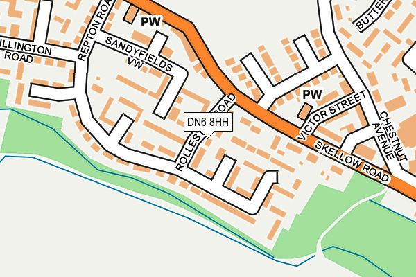DN6 8HH map - OS OpenMap – Local (Ordnance Survey)