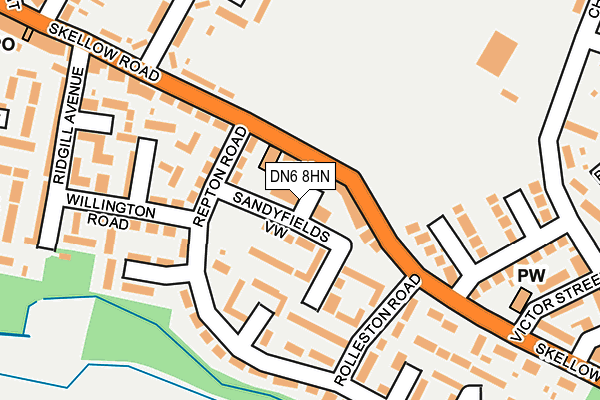 DN6 8HN map - OS OpenMap – Local (Ordnance Survey)