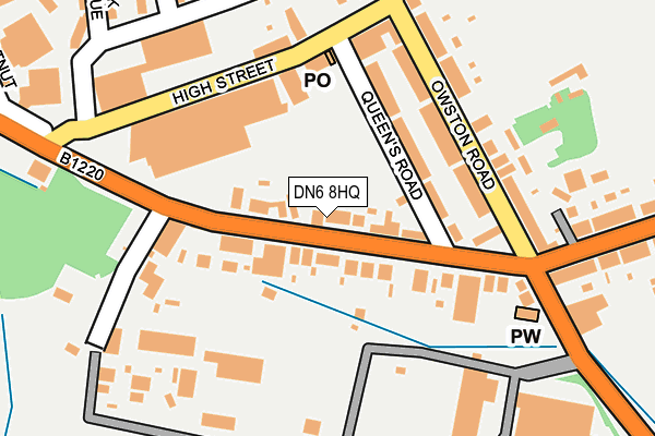 DN6 8HQ map - OS OpenMap – Local (Ordnance Survey)
