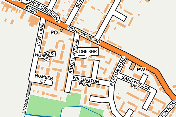 DN6 8HR map - OS OpenMap – Local (Ordnance Survey)