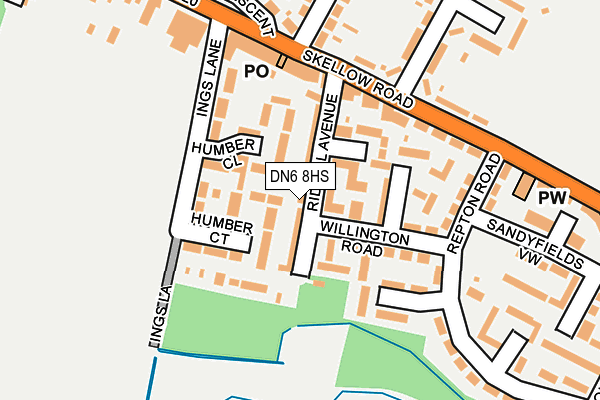 DN6 8HS map - OS OpenMap – Local (Ordnance Survey)
