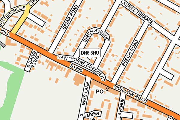 DN6 8HU map - OS OpenMap – Local (Ordnance Survey)